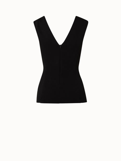 Fitted V-Neck Jersey Top