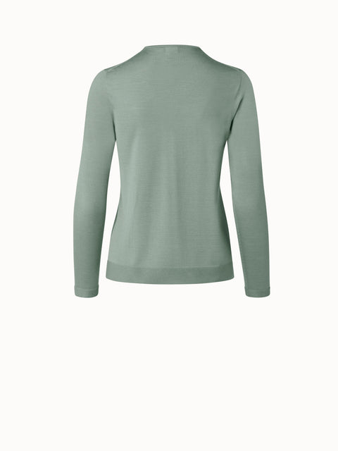 Fine gauge cashmere silk pullover