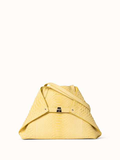 Small Ai Shoulder Bag in Suede Python Leather