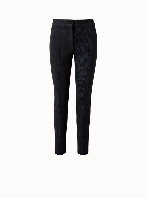 Cropped Leggings with a Wide Waistband