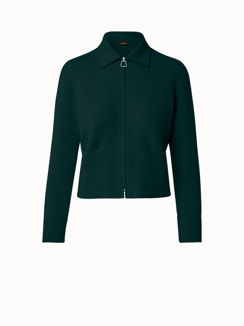 Cashmere Piqué Short Jacket