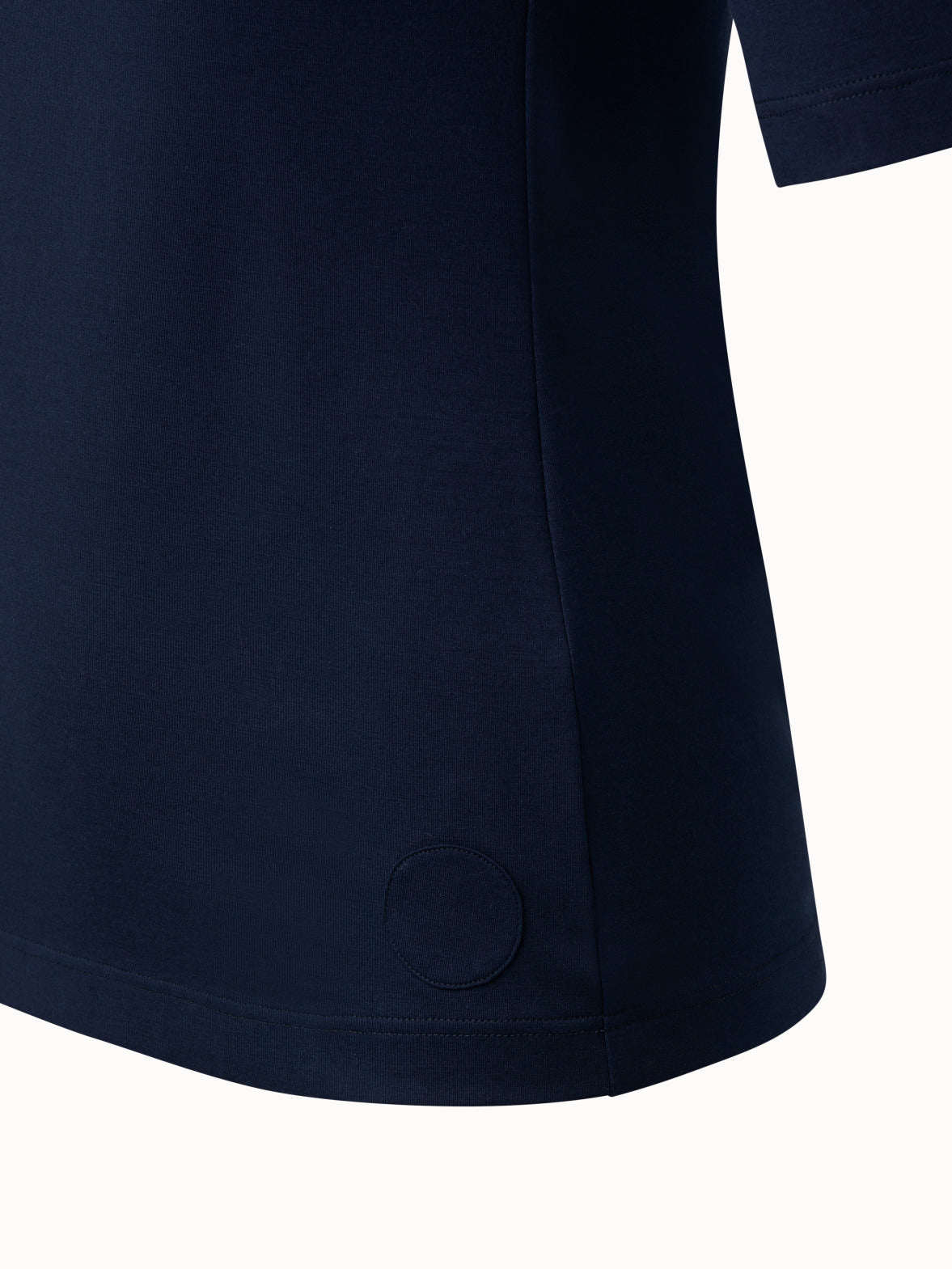 Modal Stretch Top with Square Neck - navy