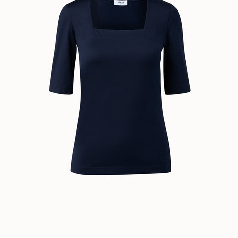 Modal-Stretch Top mit quadratischem Ausschnitt