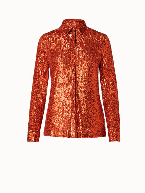 Sequins On Jersey Blouse