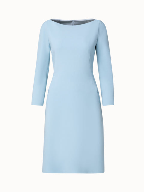 Wool Stretch Double-Face A-Line Dress