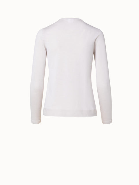 Seamless Cashmere Silk Knit Pullover