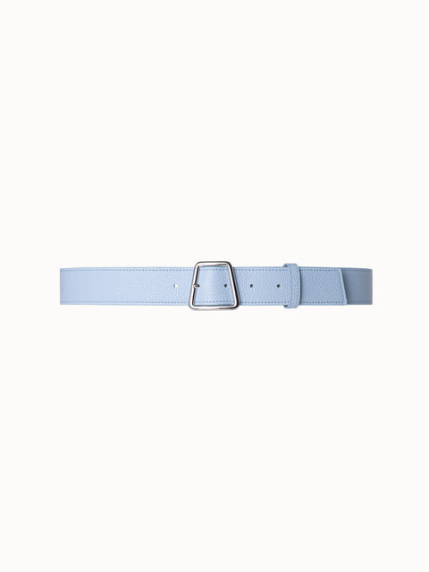 Leather Belt with Trapezoid Buckle