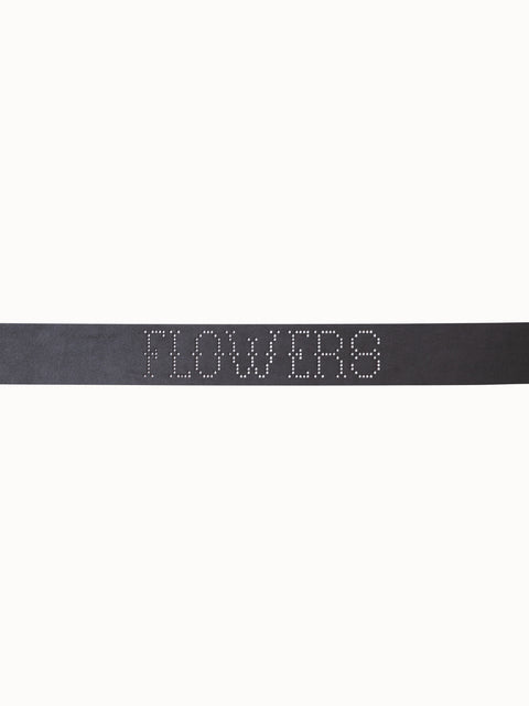 Leather Belt with Lasercut Lettering