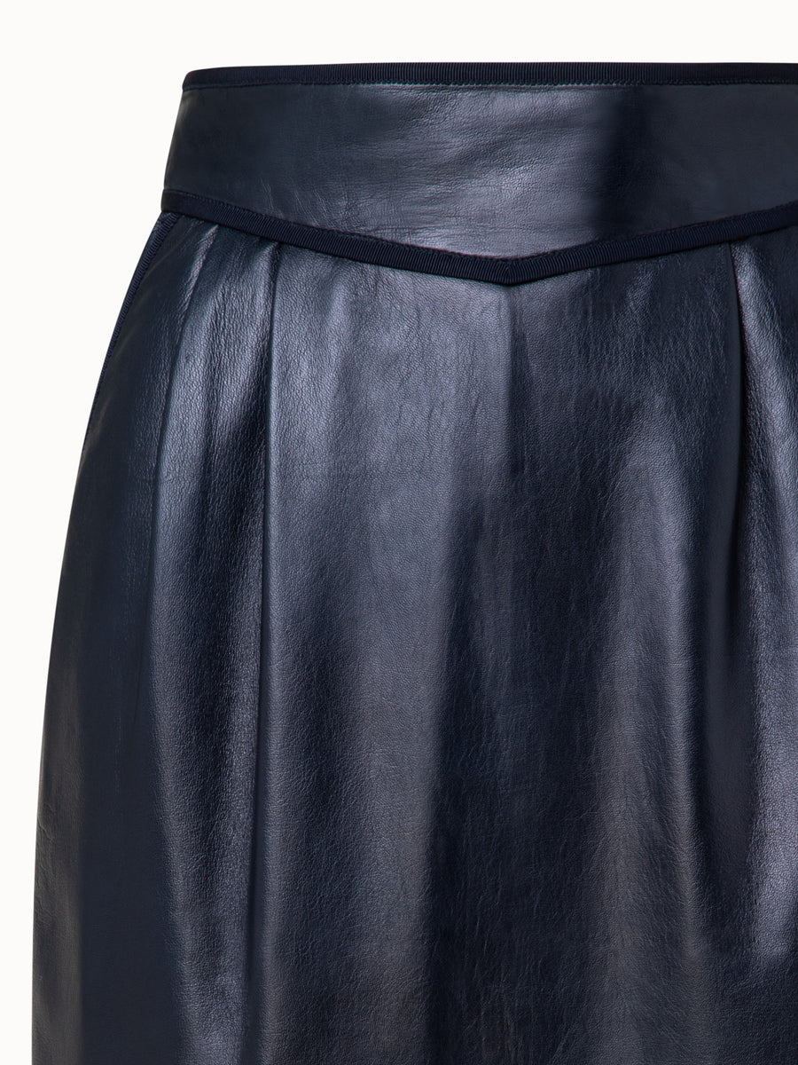 Akris® Official – Lambskin Leather Midi Skirt