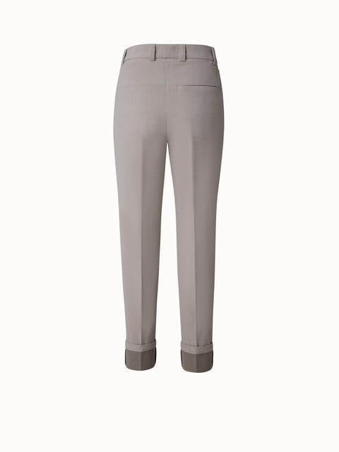 Cotton Double-Face Tapered Pants