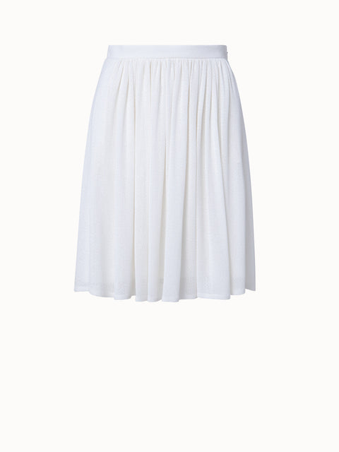 Open Weave Viscose Cotton Blend Skirt
