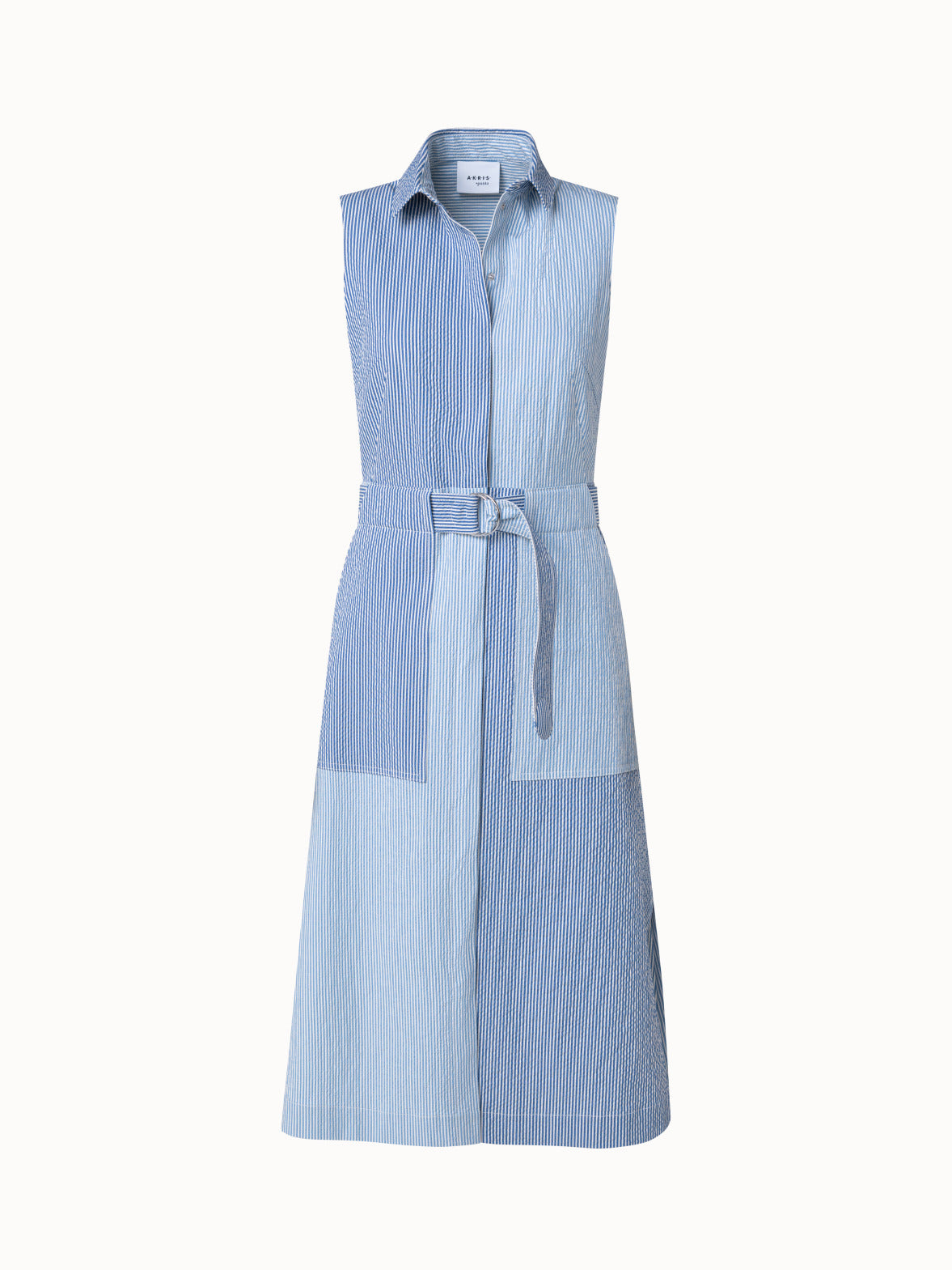 Seersucker sleeveless best sale shirt dress