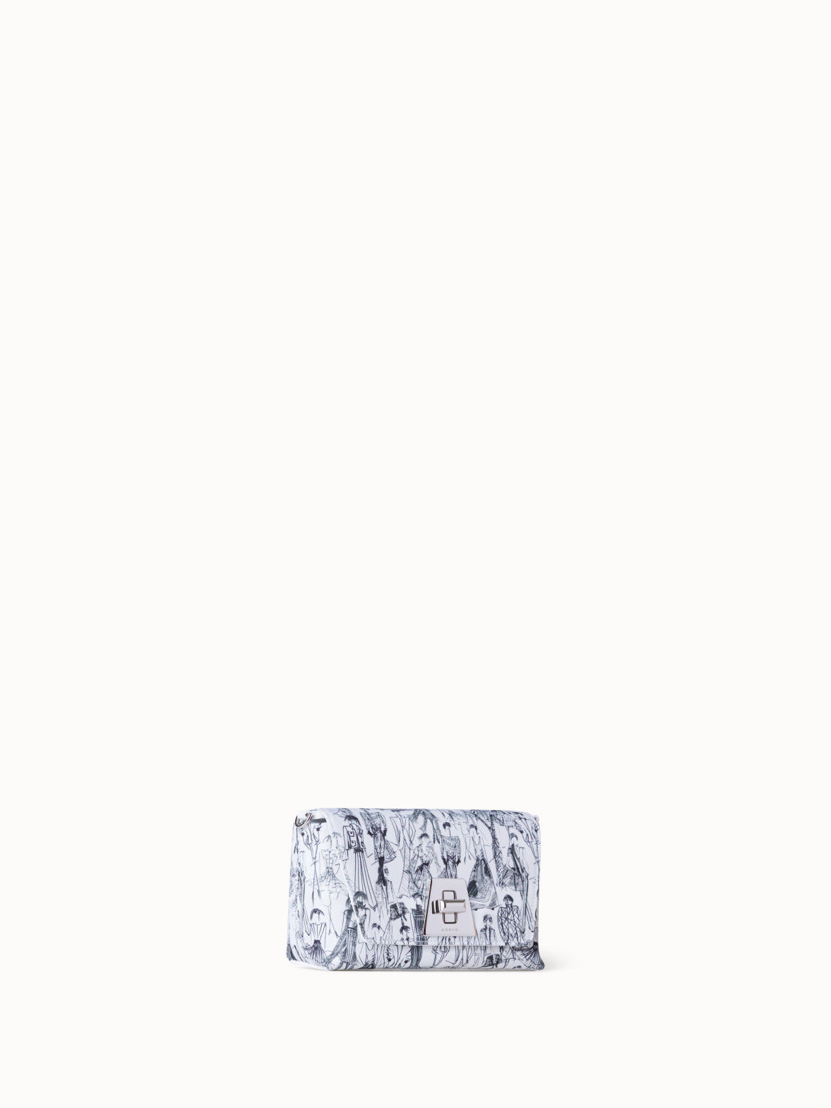 Little Anouk Day Bag with Croquis Print - black - white