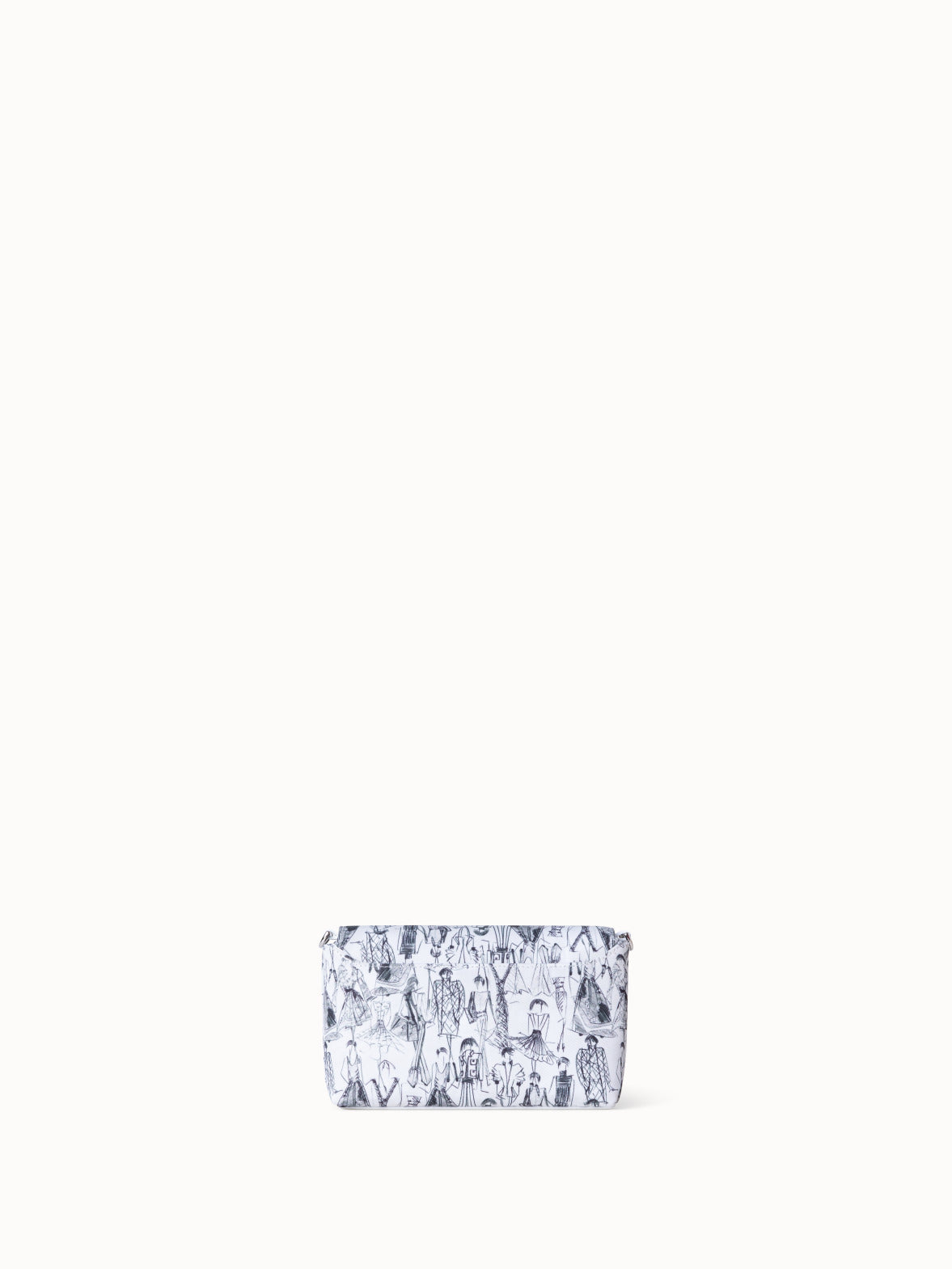 Little Anouk Day Bag with Croquis Print - black - white