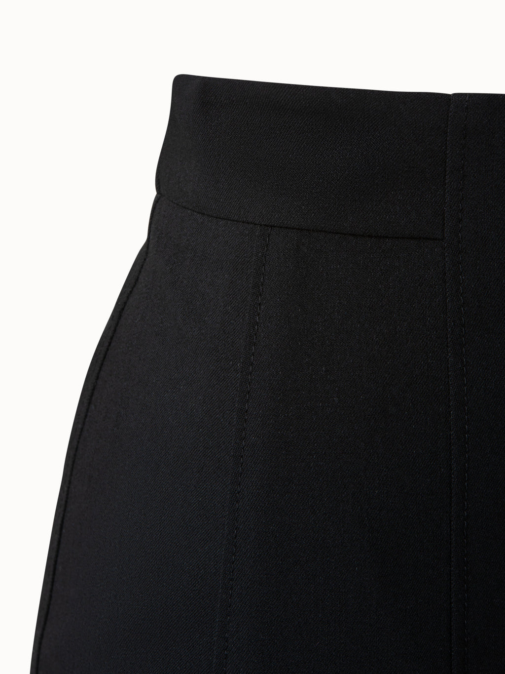 Wool Pencil Skirt - Black