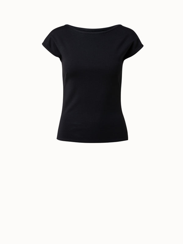 Cap-sleeve Top - black
