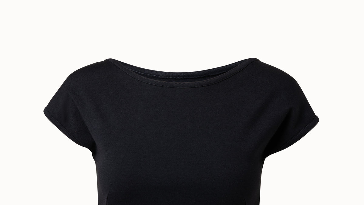 Cap-sleeve Top - black
